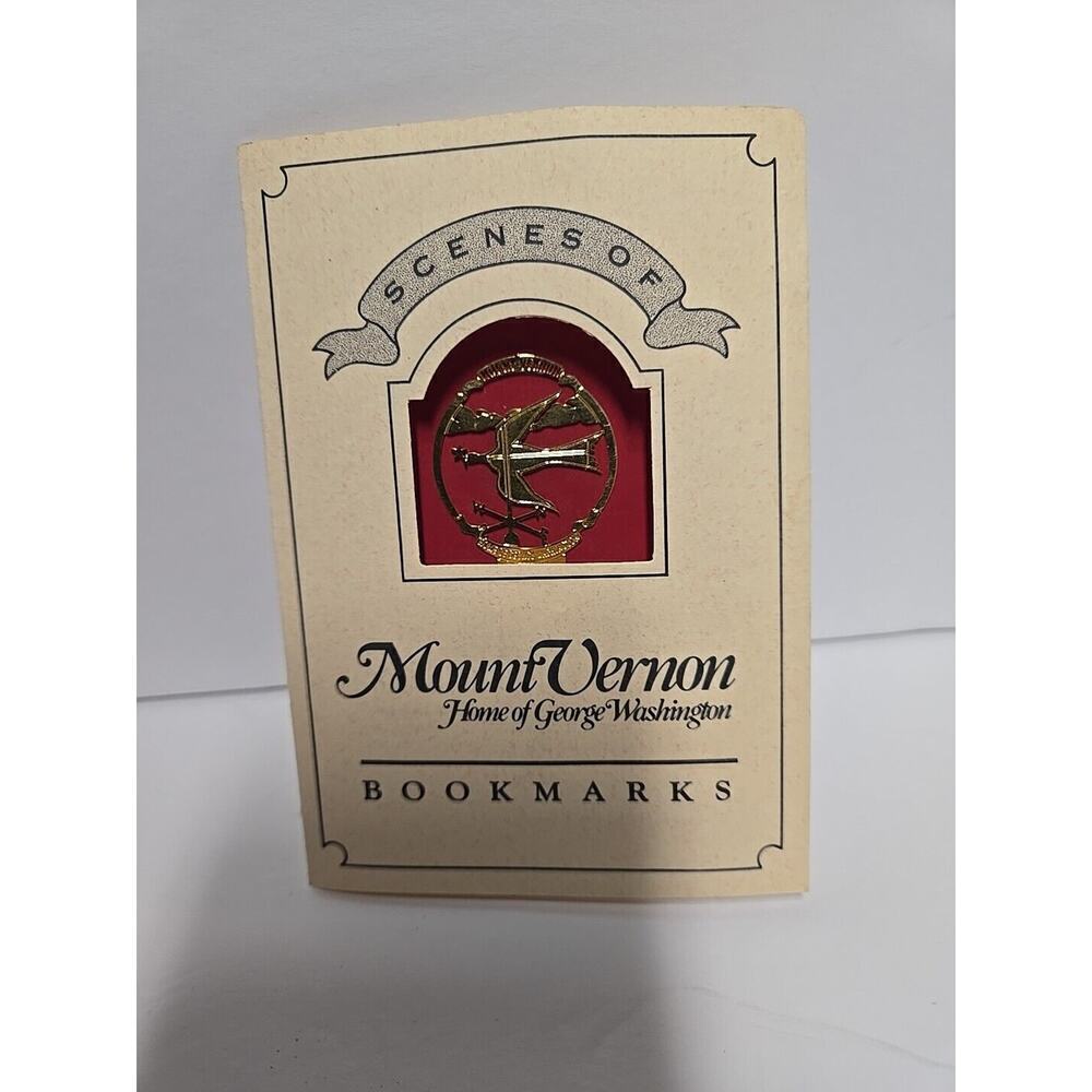 Mount Vernon Bookmark Collection Home Of George Washington Vintage 24K Finish